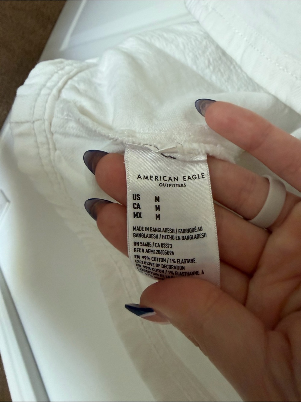 American Eagle Outfitters White Denim Overall Dress - Picture 3 of 3
